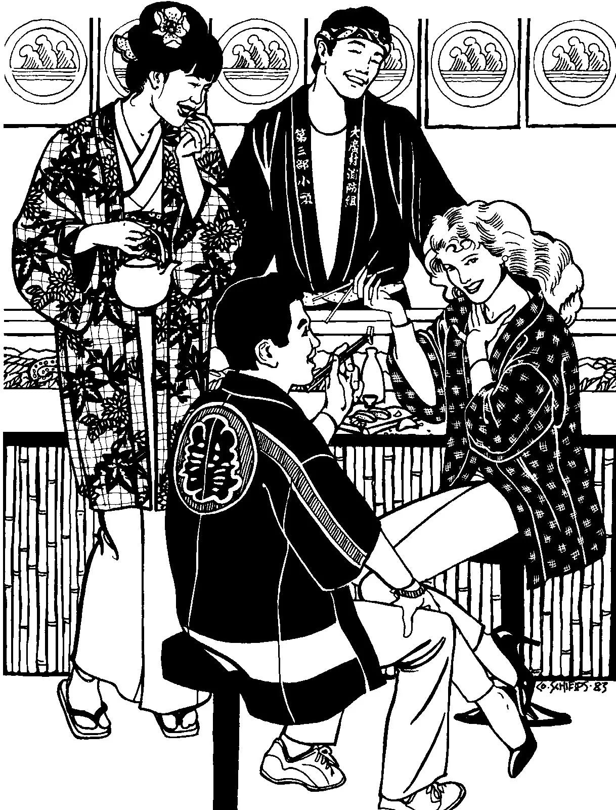Japanese Hapi & Haori- Folkwear Patterns- 129- Printed Paper Pattern- Misses 6-20 (Hapi & Haori); Men's 34-44 (Hapi)