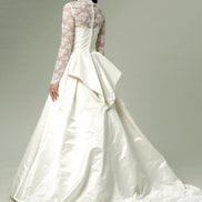 Butterick B5731 Sewing Pattern Misses’ Wedding/ Bridal Lace-Overlay Dress with Train