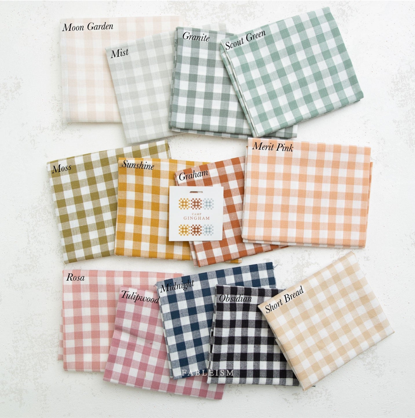 Camp Gingham- “Moss” Brown- Green- Fableism- 44” Wide- Cotton Woven- 3/8” Squares