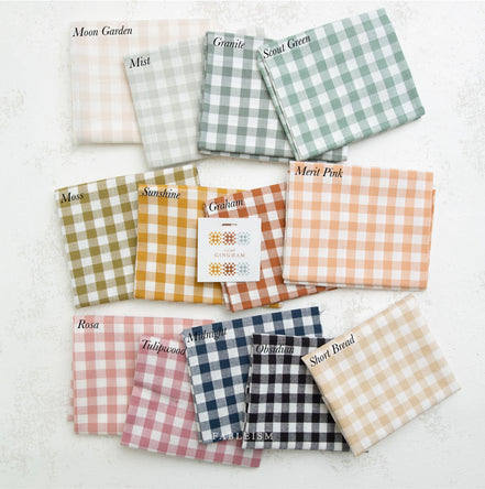 Camp Gingham- “Moss” Brown- Green- Fableism- 44” Wide- Cotton Woven- 3/8” Squares