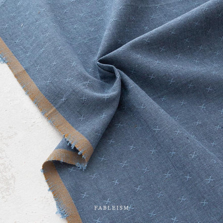Sprout Woven X Fabric- Woven Cotton- Fableism- Stellar Blue- 44"