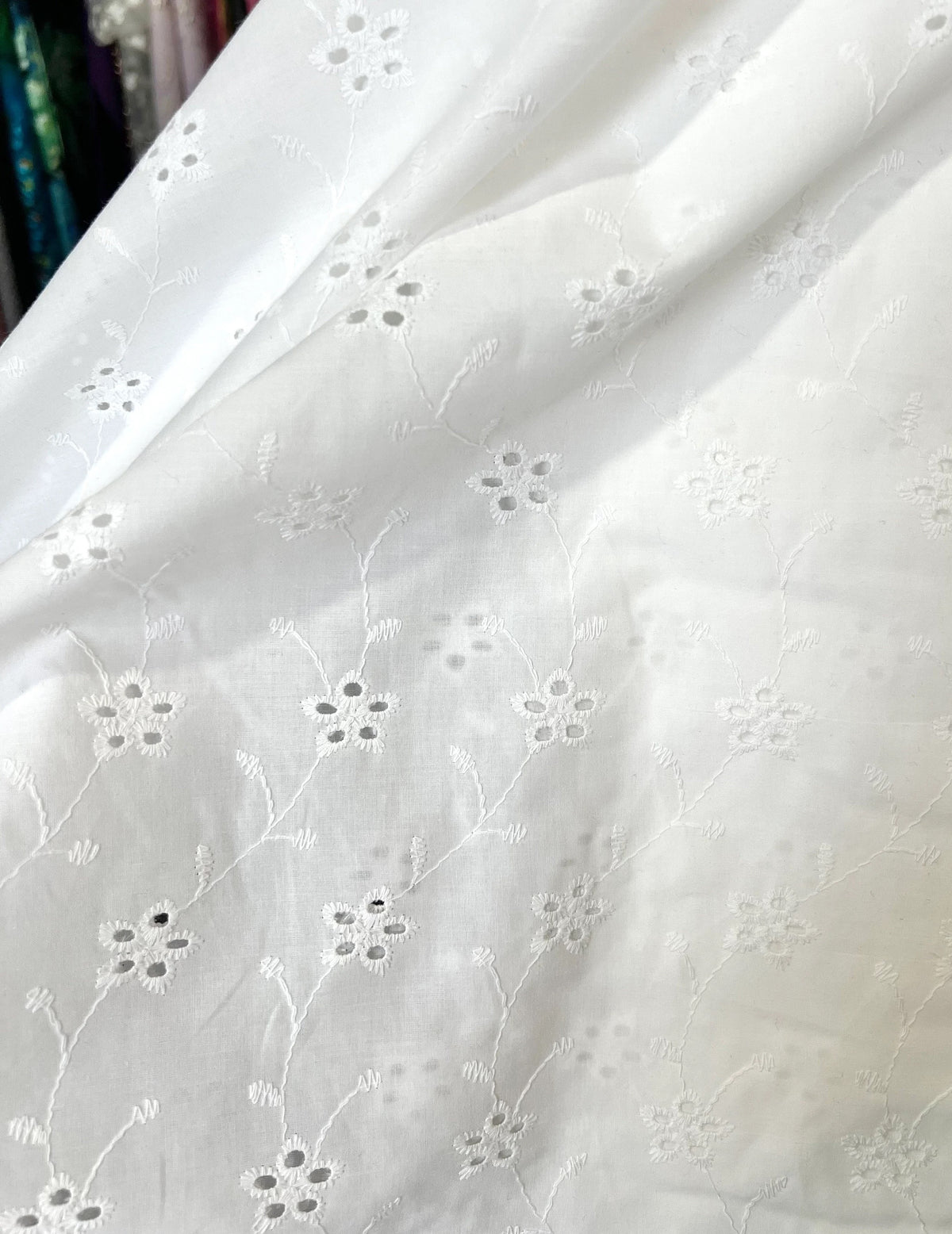 Francesca Cotton Eyelet- In White or PFD- 55