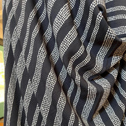 Gaia Deep Charcoal- White on Charcoal (almost black)- Kelsey Viscose - Atelier Brunette France