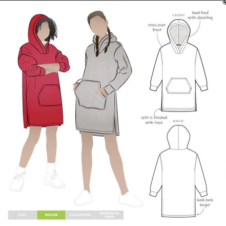 Zara Teens Hooded Dress- Style Arc Paper Pattern- Sizes 8-16