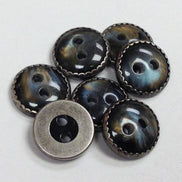 Antique Silver- Smoke Pearl Buttons- - 7/16