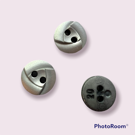 Matte Silver Buttons- 1/2"- NV-1303