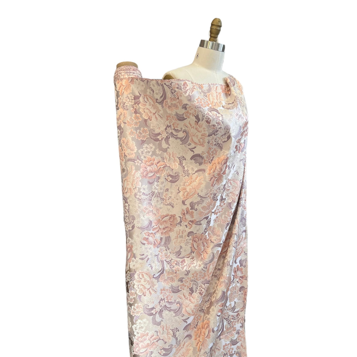 Lilac, Pink, White Floral Brocade- 56