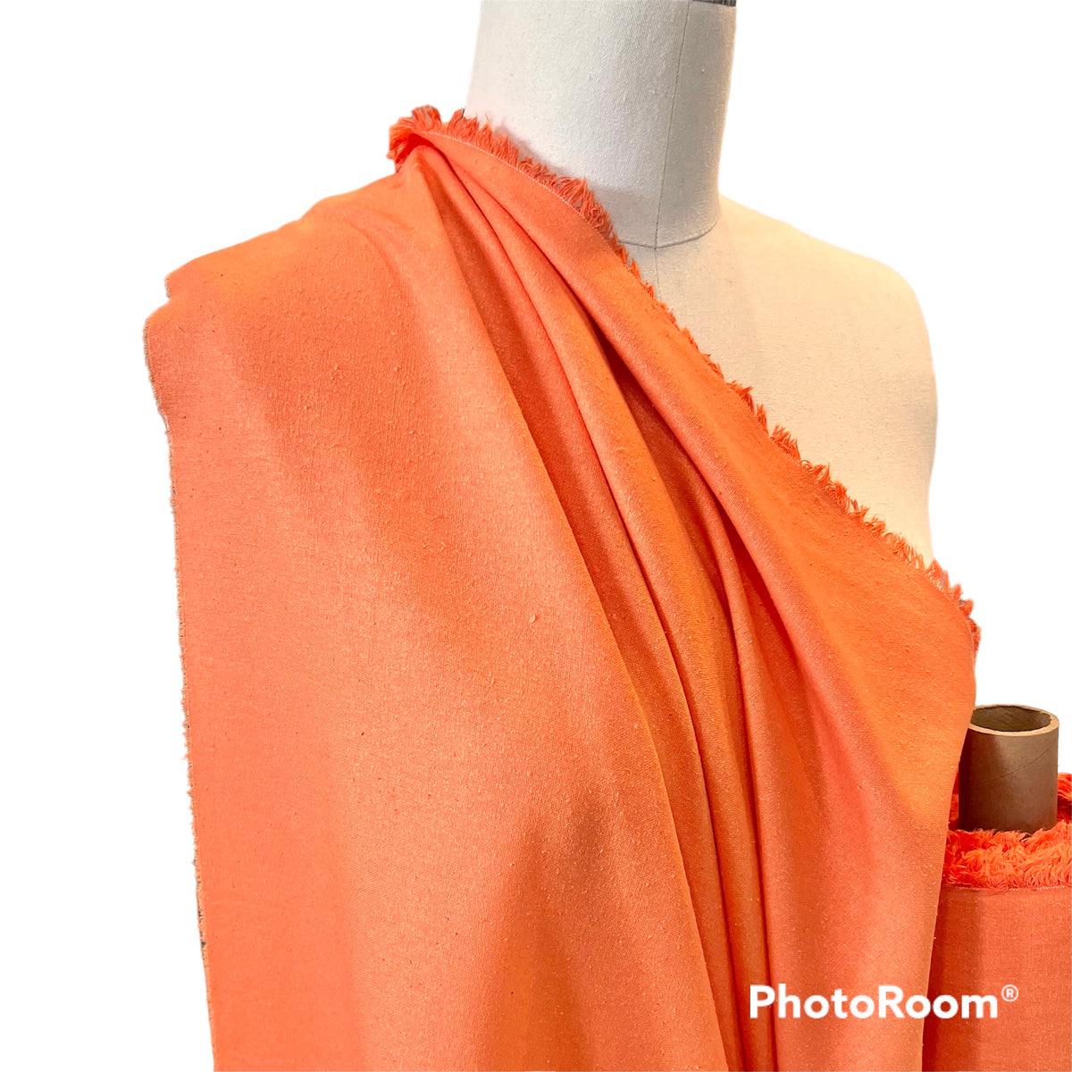 Coral or Orange Silk Noil- 45