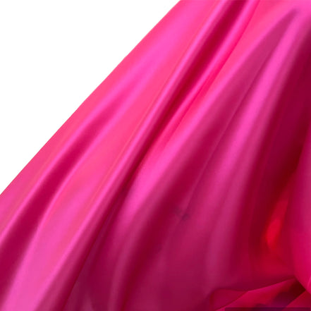 Hot Pink "American Beauty" Pure Silk Charmeuse Fabric- 18.5 MM- 45” Wide (356)