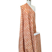 Clay Abstract Pale Tan “Stacked Stones Sienna” Linen Cotton Blend- Art Gallery- 60” Wide