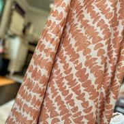 Clay Abstract Pale Tan “Stacked Stones Sienna” Linen Cotton Blend- Art Gallery- 60” Wide