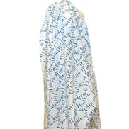 Abstract Dark Blue Brushstrokes on White- 