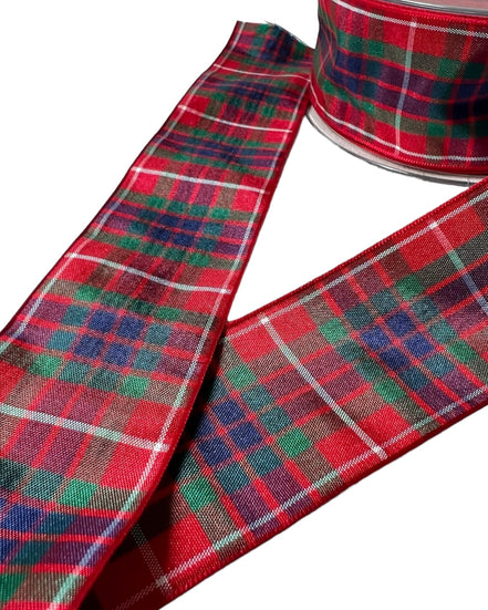 Plaid Tartan Ribbon- 18207- Red, Blue, Green- 40MM or 1.5” Wide