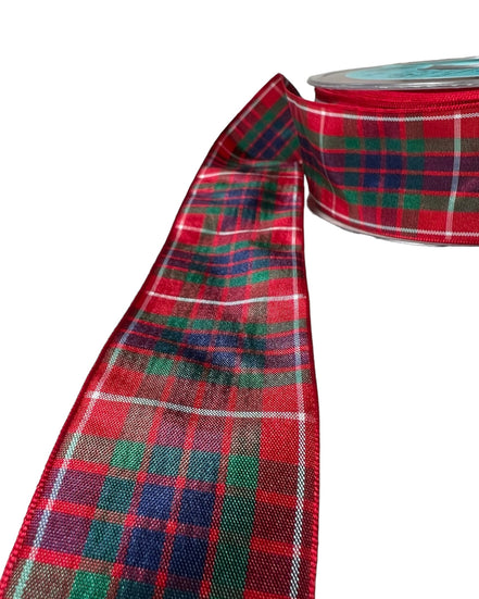 Plaid Tartan Ribbon- 18207- Red, Blue, Green- 40MM or 1.5” Wide