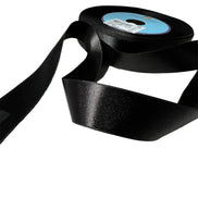 Black- 300- Double Faced Satin Ribbon- 1” Wide