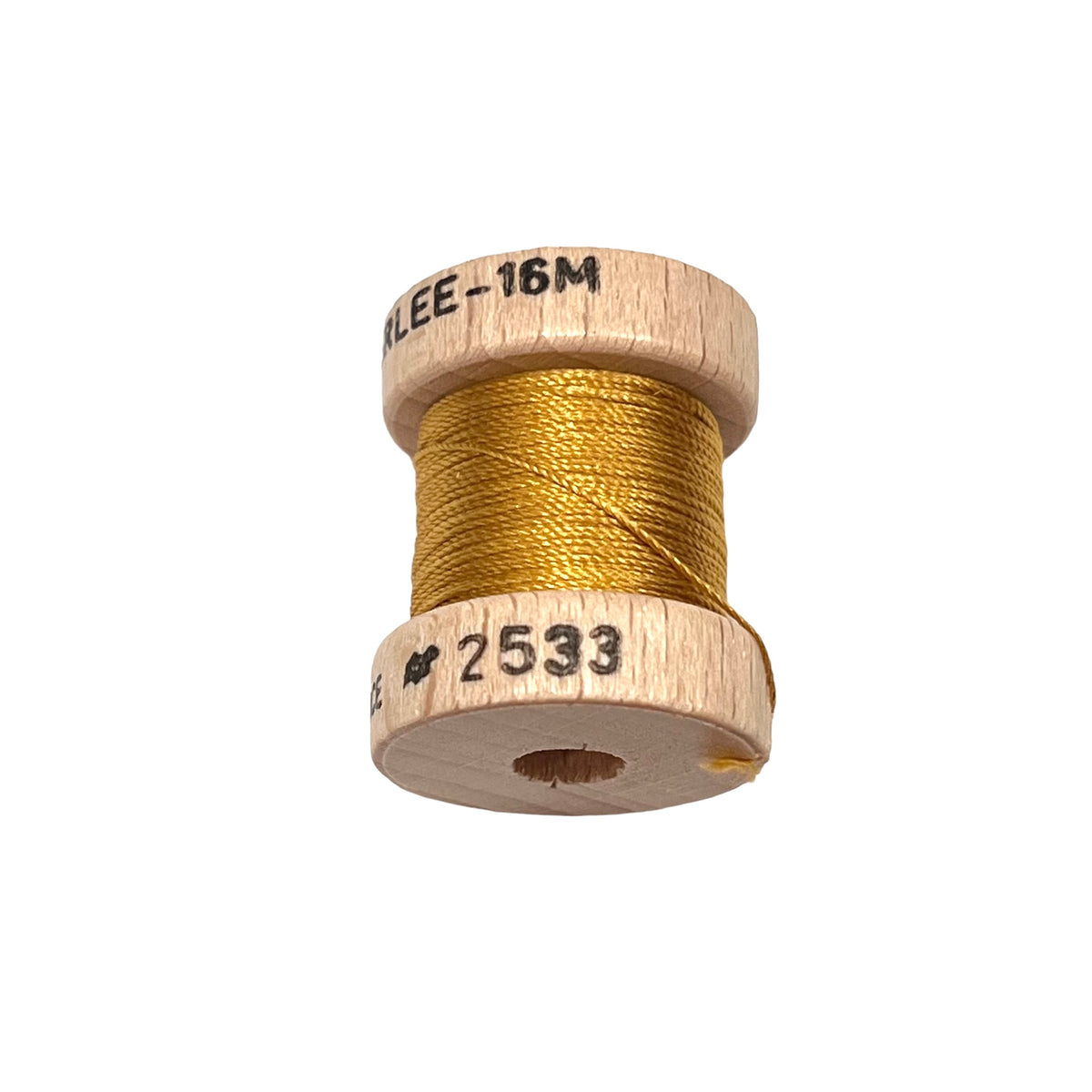 Au Ver A Soie- Soie Perlée- Green & Gold Collection- 6 Spools 100% Silk Thread