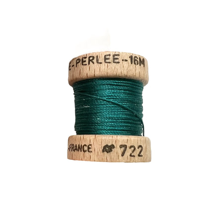 Au Ver A Soie- Soie Perlée- Teal Shades- 3 Spools 100% Silk Thread