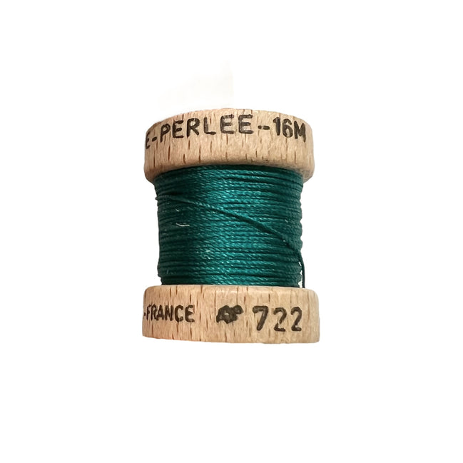 Au Ver A Soie- Soie Perlée- Teal Shades- 3 Spools 100% Silk Thread