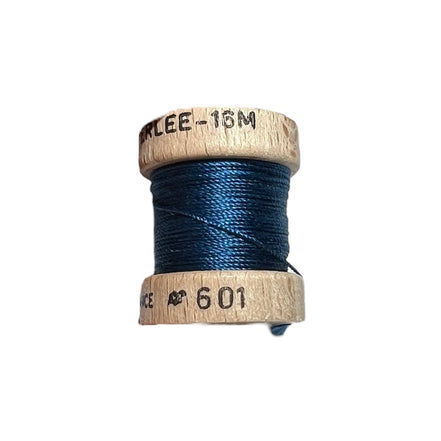 Au Ver A Soie- Soie Perlée- Teal Shades- 3 Spools 100% Silk Thread