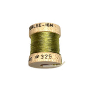 Au Ver A Soie- Soie Perlée- Green & Gold Collection- 6 Spools 100% Silk Thread