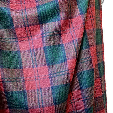 Red, Green Plaid Wool- “Loganberry”- Merchant & Mills- 60” Wide