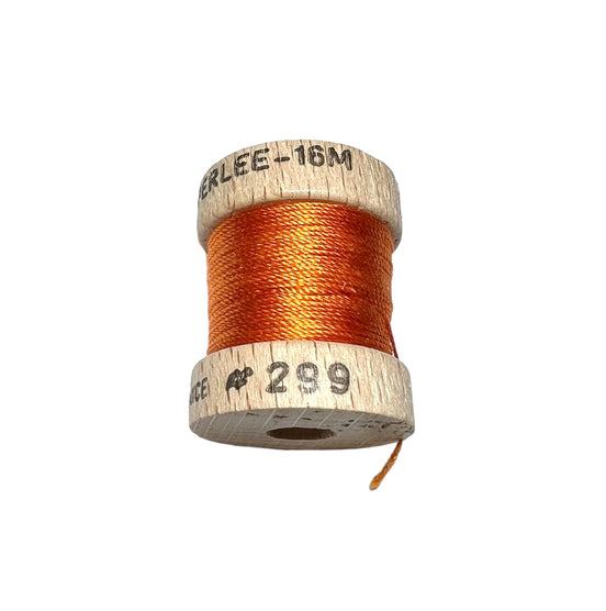 Au Ver A Soie- Soie Perlée- Autumn Orange Shades- 3 Spools 100% Silk Thread