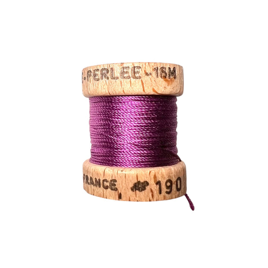 Au Ver A Soie- Soie Perlée- Purple Shades- 4 Spools 100% Silk Thread