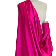 Hot Pink Pure Silk Charmeuse Fabric- 44” Wide- (370)