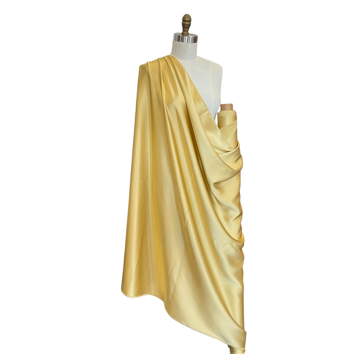 Golden Yellow Pure Silk Charmeuse Fabric- 44” Wide (364)