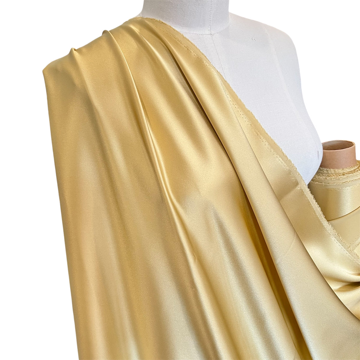 Golden Yellow Pure Silk Charmeuse Fabric- 44” Wide (364)