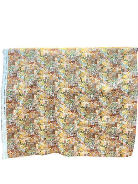 Liberty London- Archive Patchwork Tana Lawn Cotton- Blue, Yellow, Green, Orange- Pink