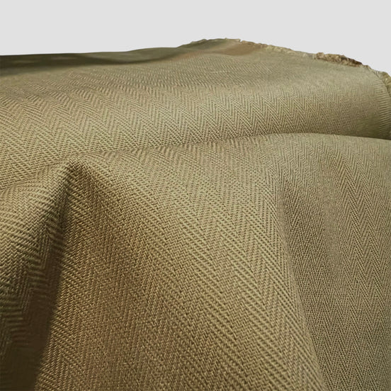 Ginza Cotton Herringbone- “Olive 24"- 44” Wide- Structured