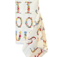 Letters on Cream- Joyeux Alphabet Panel- Cotton Flannel- AGF- Art Gallery Fabrics- 44” Wide