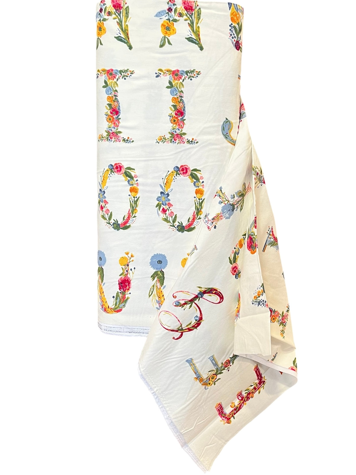 Letters on Cream- Joyeux Alphabet Panel- Cotton Flannel- AGF- Art Gallery Fabrics- 44” Wide