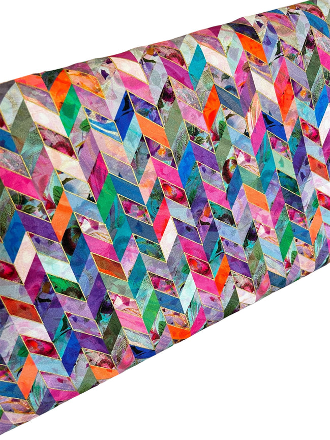 LARKSPUR from Golden Vibes- 100% Cotton- 44” Wide- Subtle Metallic- Hot Pink, Green, Purple