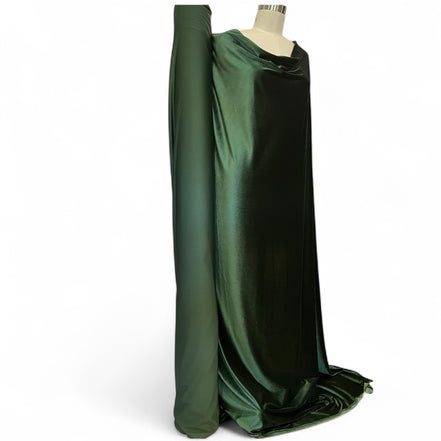 Hunter Green Spandex Velvet- 60” Wide