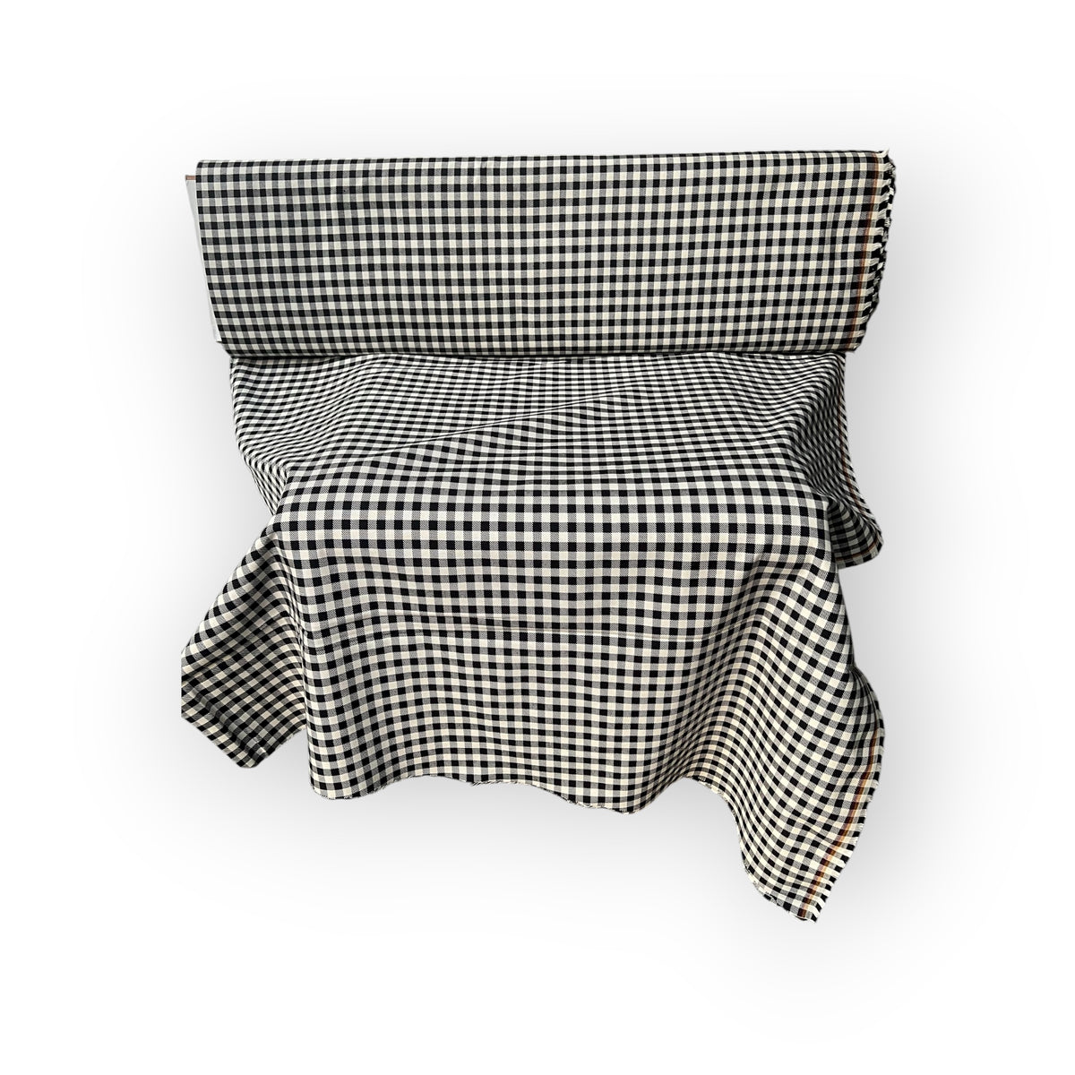 Sevenberry: Black, Off White Gingham Twill- Lightweight Cotton- 57” Wide- “Pepper”- SB-13110D13-188