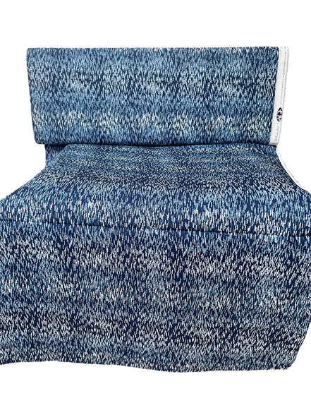 Navy Blue Print Cotton Fabric - “Linear Storm Kurai"- Art Gallery- AGF