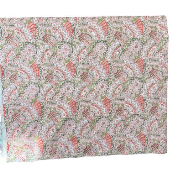 Liberty London- “Emporium" Tana Lawn Cotton- 54” Wide- Coral, Lilac, Green