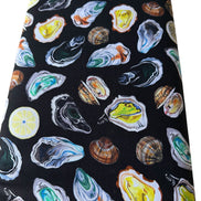 Colorful Oysters- Black- Chef’s Table- 44” Wide Cotton Fabric