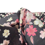 Kokka Japanese Sakura- 100% Cotton- 43” Wide- Subtle Metallic- Subtle Metallic- Pink, Black