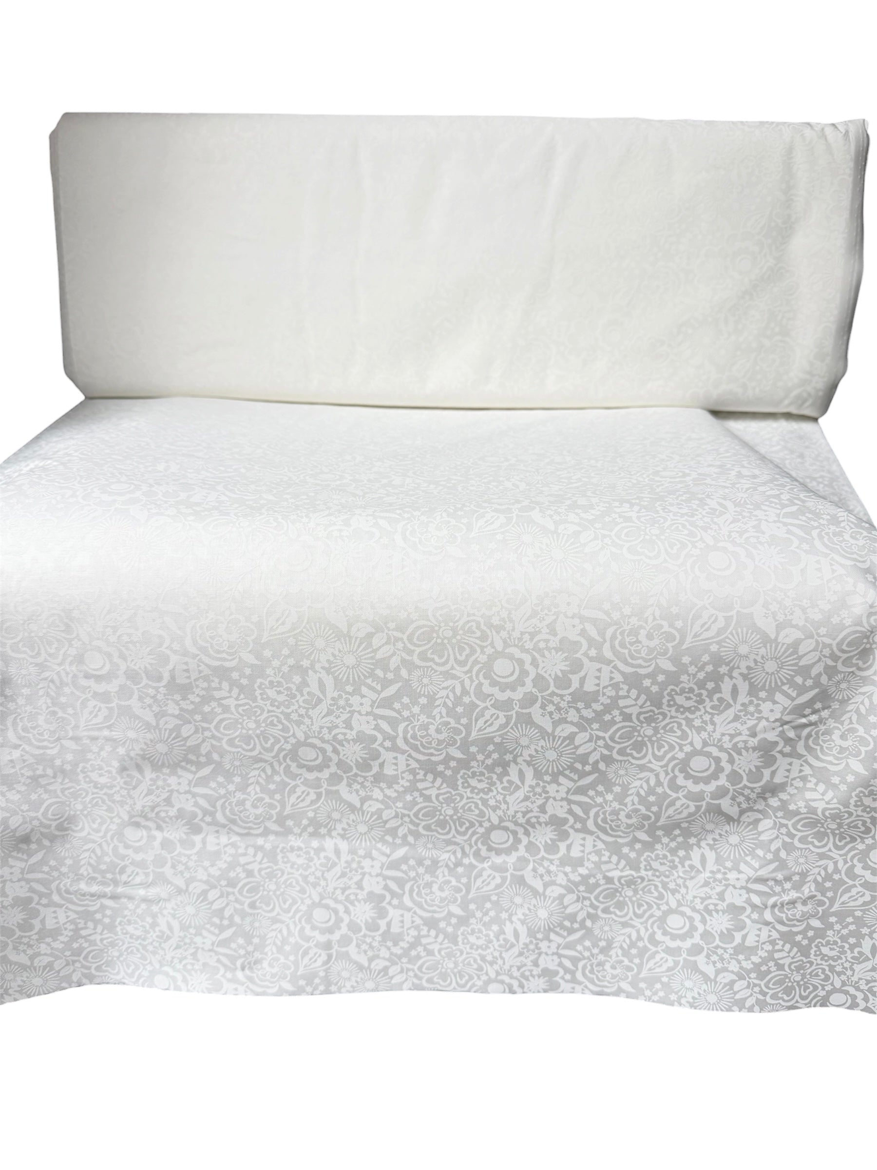 White on White- Lasenby Silhouette Lindy- Liberty Cotton- 44” Wide- Semi Sheer