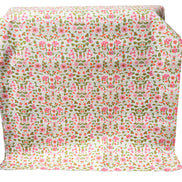 Dark Pink, Orange, Green Floral Print on Cream- Craft Garden Tapestry Trail A- Liberty Cotton- 44