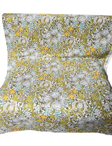 William Morris Large Florals- 44” Wide Cotton Fabric- “Golden Lily Sunshine"