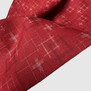 Crimson Red Cross-hatch Squares- 100% Cotton Fabric- 44” Wide- Sevenberry Kasuri