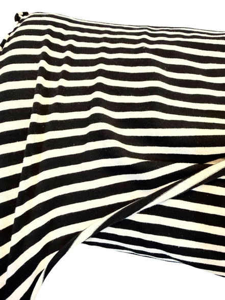 Striped Alike “Caviar” Black, White Jersey Knit- Art Gallery- 60”