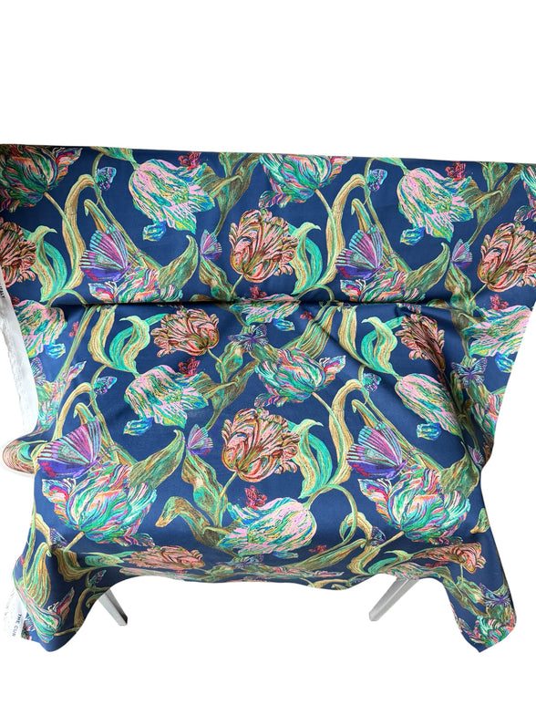 Liberty London- “Midnight Sketch" Tana Lawn Cotton- 54” - Blue