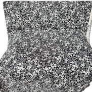 White, Black- Cotton Lawn- 42” Wide- Floral Print- Kokka