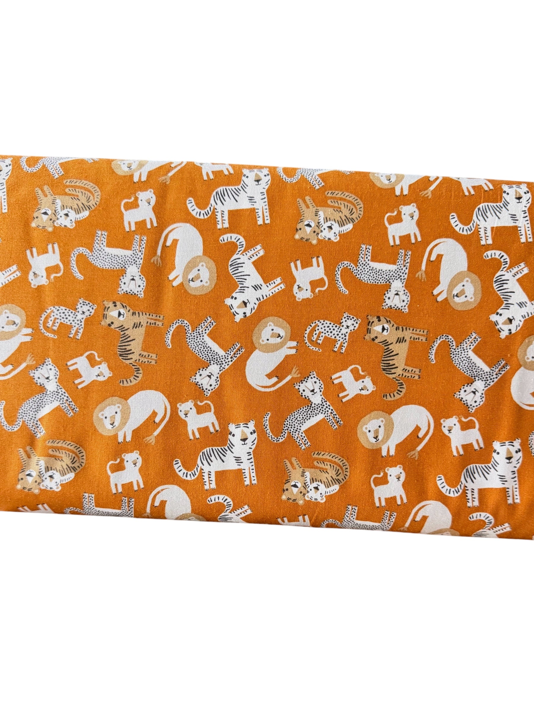 Leo & Savannah- Toss Orange- Safari Animals- Cotton Fabric- 44