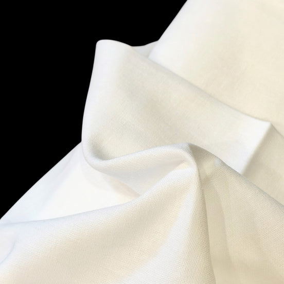 White “Snow” Linen- Cotton Blend- Art Gallery Fabric- 58"